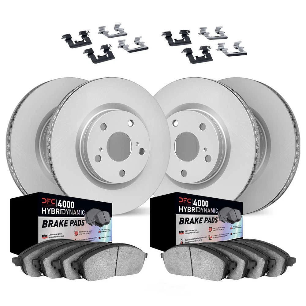DFC 18-20 Genesis G80 Front & Rear Geospec Rotors w/4000 HybriDynamic Brake Pads w/Hardware
