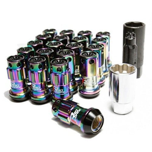 Project Kics 12x1.25 R40 Iconix Lock & Lug Nuts - Neo Chrome w/o Cap (16+4 Locks)