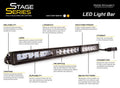 Diode Dynamics 12 In LED Light Bar Single Row Straight Clear Wide (Pair) Stage Series