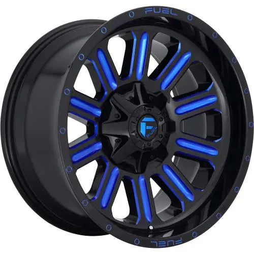 ~(47 lbs. 23X23X12)~ HARDLINE 20x9 5x139.70/5x150.00 GLOSS BLACK BLUE TINTED CLEAR (20 mm)