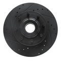 R1 11-25 Ford F-350 Super Duty 2WD Front Left Drilled & Slotted Black Brake Rotor