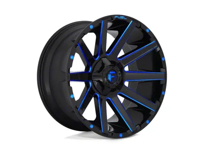 ~(41 lbs. 23X23X12)~ CONTRA 20x9 5x139.70/5x150.00 GLOSS BLACK BLUE TINTED CLEAR (1 mm)