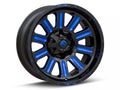 ~(44 lbs. 23X23X12)~ HARDLINE 20x9 6x135.00/6x139.70 GLOSS BLACK BLUE TINTED CLEAR (2 mm)