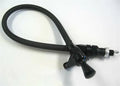 FLOOR MOUNT SHIFTER D AOD TRANS W/CHROME 8IN SGL BEND LEVER & MUSHROOM BLK KNOB