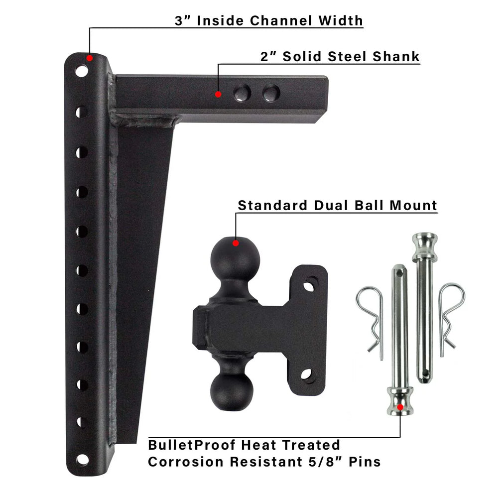 2.0" HEAVY DUTY 16" DROP/RISE