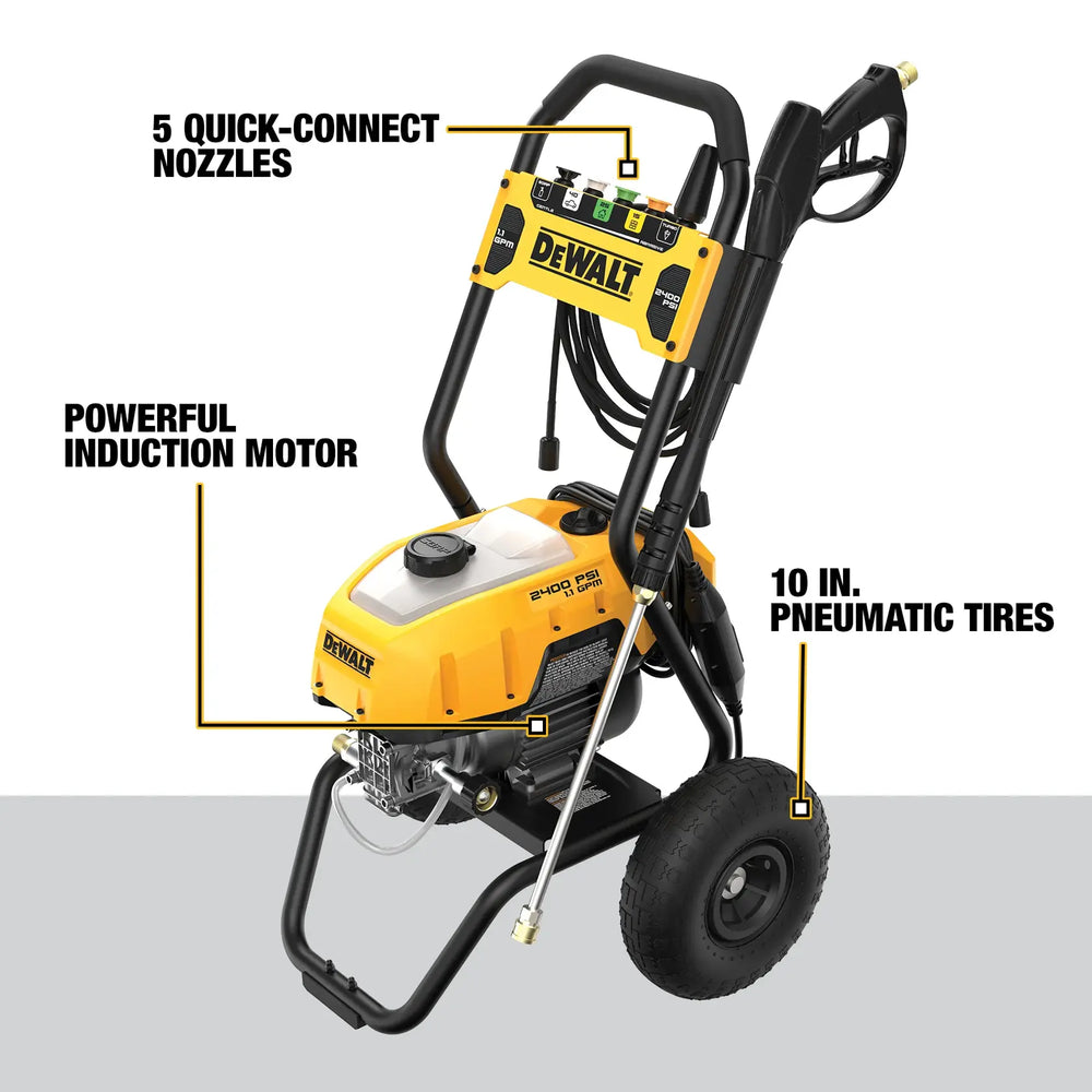 ELECTRIC COLD WATER PRESSURE WASHER 2400 MAX PSI AT 1.1 GPM