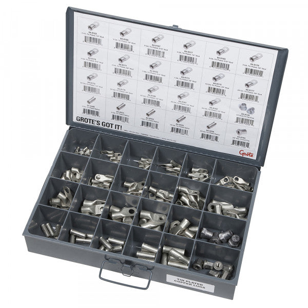 TIN PLATED COPPER LUG TRAY ASSORTME
