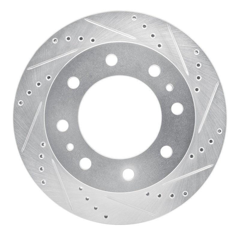 R1 Concepts Brake Rotor Drilled and Slotted Silver Fits Ford F-350
