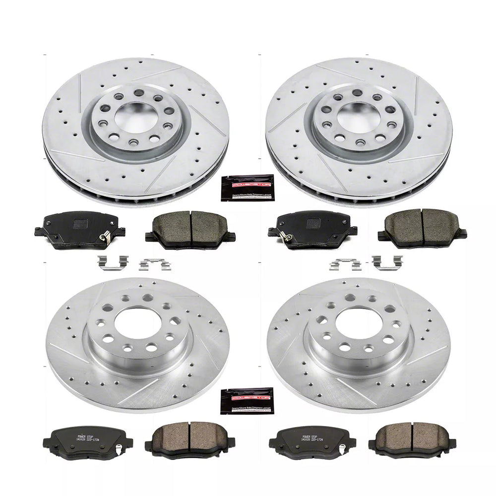 Power Stop 16-18 Fiat 500X Front & Rear Z23 Evolution Sport Brake Kit