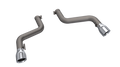 QTP 16-18 Chevrolet Camaro SS 6.2L 304SS Eliminator Muffler Delete Axle Back Exhaust w/4.5in Tips