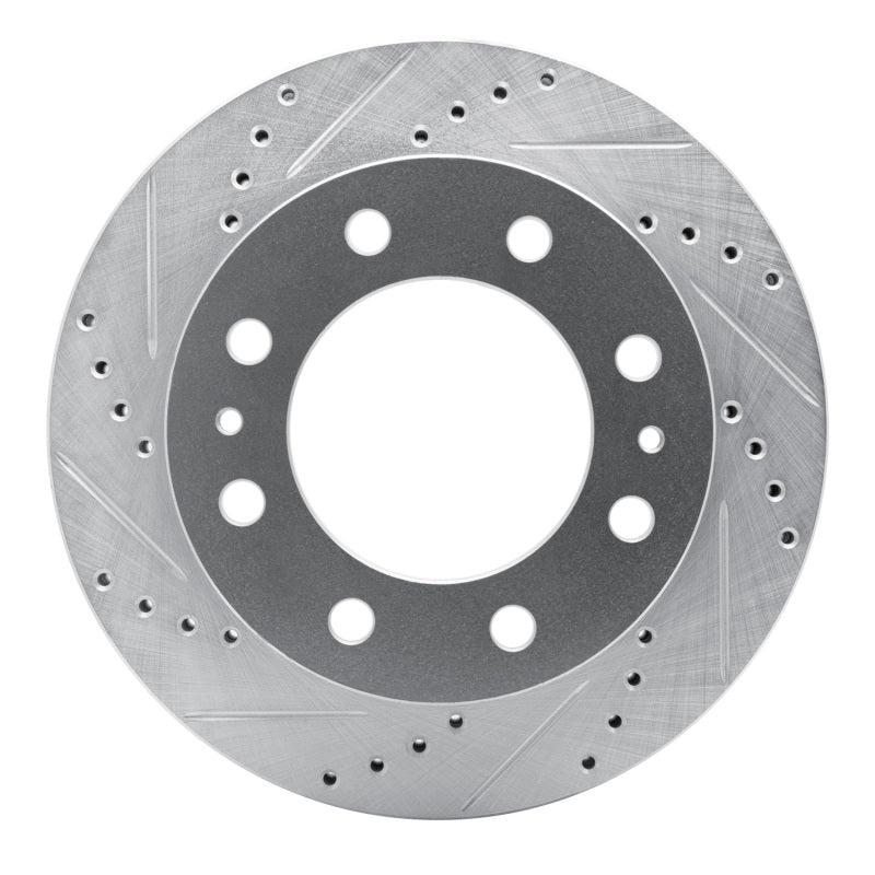 R1 Concepts Brake Rotor Drilled and Slotted Silver