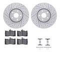 DFC 06-20 Lexus GS430 Front Drilled & Slotted Geoperformance Rotors 5000 Advanced Pads w/Hardware