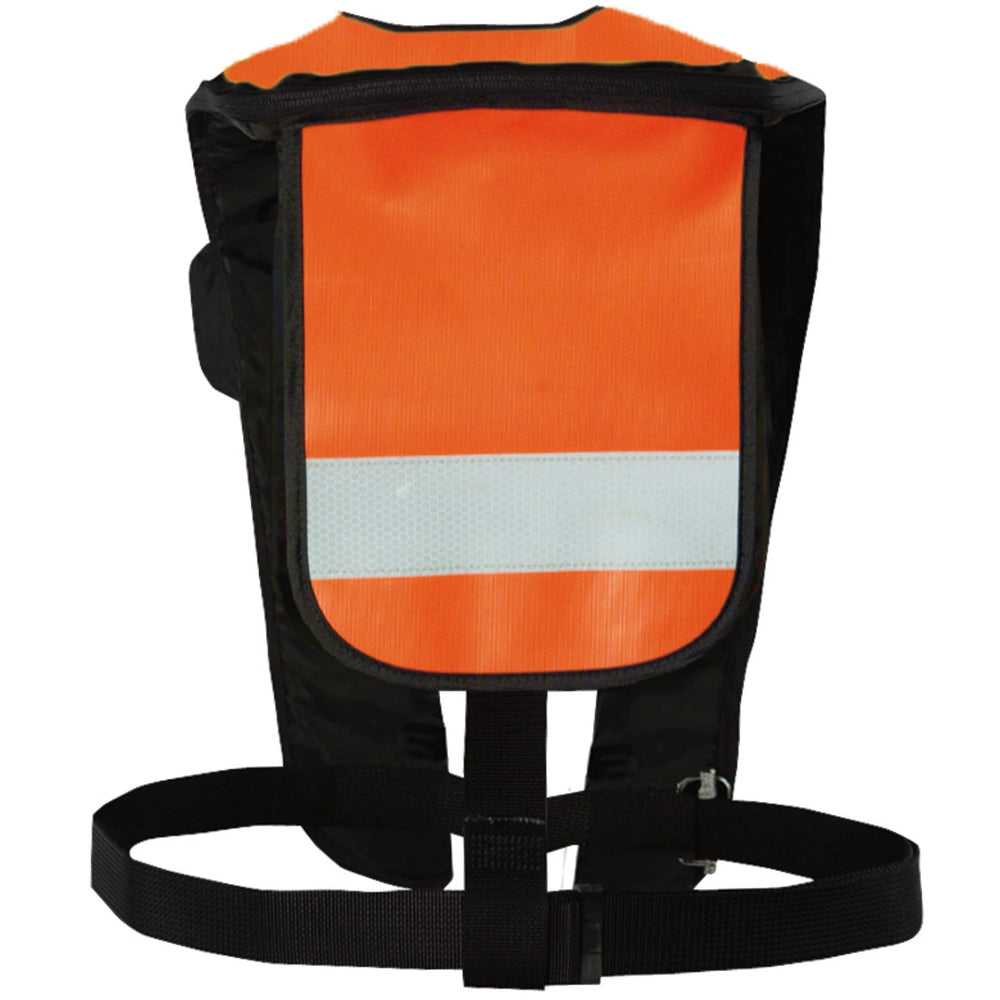 HIT INFLATABLE PFD WITH SOLAS REFLECTIVE TAPE (AUTO HYDROSTATIC); ORANGEBLACK