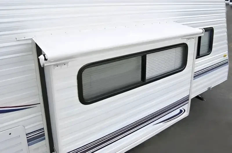 8.5FT STANDARD WINDOW AWNING ROLLER SILVER FADE WHITE WG