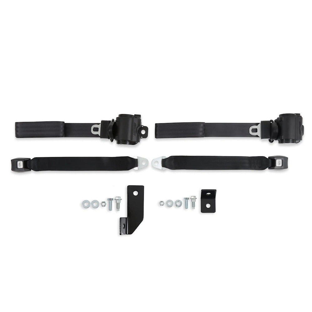 6772 CHEVY/GMC C10/C15 BROTHERS TRUCKS SEAT BELT KIT 3 PT BLACK