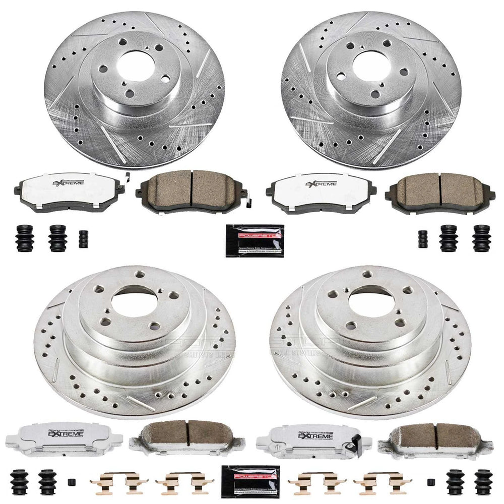 Power Stop 2003 Subaru Forester Front & Rear Z26 Street Warrior Brake Kit