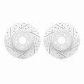 DFC 12-21 Tesla X Front Drilled & Slotted Geoperformance Rotors