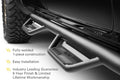 Podium Step LG Cab Length (2 Steps per Side) 3 Inch Main Tube Diameter 2015-2019 Chevy Silverado/GMC Sierra 2500 HD/3500 HD Double Cab Diesel Engine Textured Black NFab