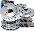 R1 Concepts Brake Rotors - Carbon Coated w/ Optimum Oe Pads Hdw Fits Volkswagen Atlas
