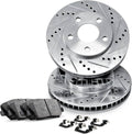 R1 Concepts Brake Rotors - Carbon Coated w/ Optimum Oe Pads Hdw Fits Volkswagen Atlas