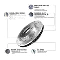 R1 93-10 Lexus IS300 Front Drilled & Slotted Silver Brake Rotor Set w/Ceramic Pads and Hardware