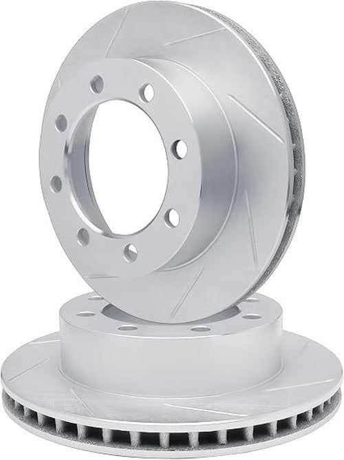 R1 Concepts Brake Rotor- Slotted - Silver Fits Ford E-250