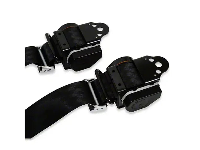7387 CHEVY/GMC C10 BROTHERS TRUCKS SEAT BELT KIT 3 PT BENCH BLACK