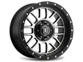 ICON Alpha 17x8.5 6x5.5 0mm Offset 4.75in BS 106.1mm Bore Satin Black/Machined Wheel