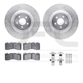 DFC 20-25 Ford Explorer Front & Rear Geospec Rotors with 5000 Advanced Brake Pads w/Hardware