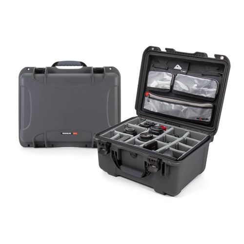 NANUK 933 WATERPROOF HARD CASE W/LID ORG./DIVIDERGRAPHITE INTERIOR: 18 X 13 X 9.5IN