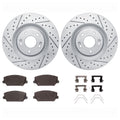 DFC 19-22 Hyundai Veloster N Front Drill/Slot Geoperf Rotors 5000 Advanced Brake Pads w/Hardware