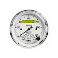 AutoMeter Gauge Tach/Speedo 3-3/8in. 120MPH & 8K RPM Elec. Program. Old Tyme Wht