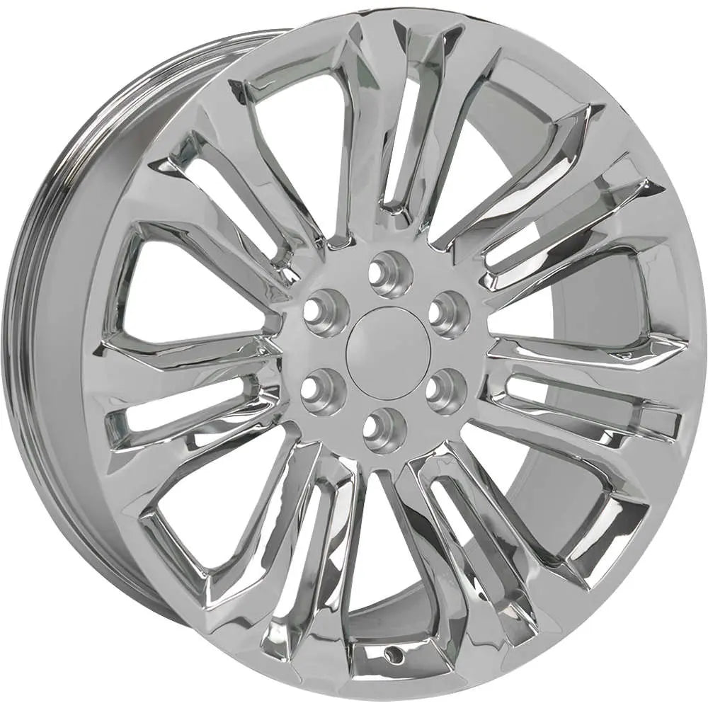 22 IN REPLICA WHEEL CV43 FITS CHEVROLET SILVERADO RIM 22X9 CHROME WHEEL