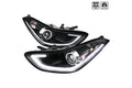 PROJECTOR HEADLIGHT BLACK HOUSING