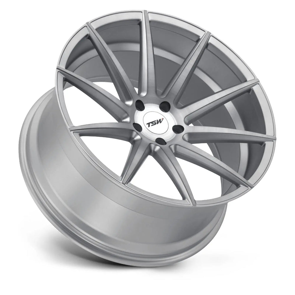 ~(35 lbs. 22X22X12)~ TSW CLYPSE 20x10.0 5/114.3 ET40 CB76.1 TITANIUM W/MATTE BRUSHED FACE