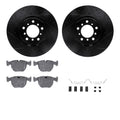 R1 E- Line Series Brake Rotor - D/S - Black w/ Ceramic Pads Hdw Fits BMW M5