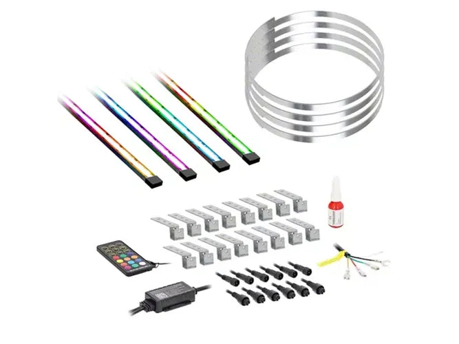 1418IN ADJUSTABLE RGBW MULTICOLOR LED WHEEL LIGHT KITS
