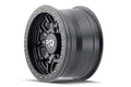 ~(42 lbs. 19X19X10)~ DT-1 (9303) MATTE BLACK W/SIMULATED BEADLOCK RING 17X9 8-165.1 -12mm 130.8mm