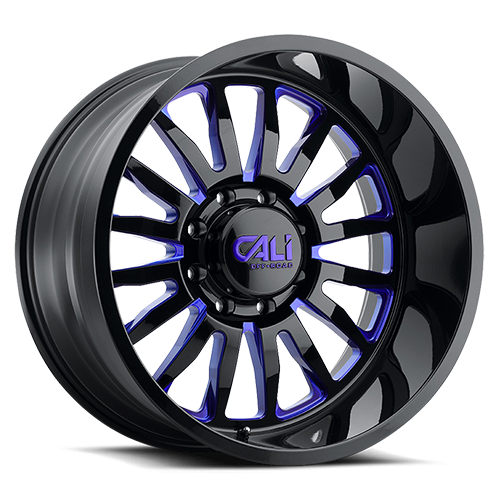 CALI OFF-ROAD SUMMIT 9110 GLOSS BLACK MILLED SPOKES 20X9 8-180 0MM 124.1MM