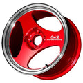 Advan ONI2 15x7.0 / +42 Offset / 4x100 / 63mm Bore / Machining and Racing Candy Red