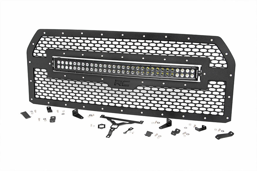 1x 70192 1x 72930BL Mesh Grille 30 Dual Row LED Black Ford F-150 2WD 4WD (15-17)