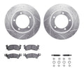 R1 E- Line Series Brake Rotor - D/S - Silver w/ Ceramic Pads Hdw Fits Chevrolet K20
