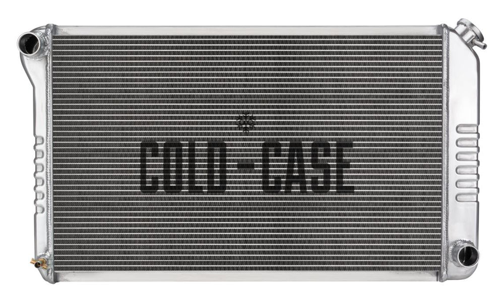 66-67 GTO Without AC Manual Aluminum Radiator Black Night Rider Series Cold Case Radiators