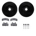 R1 eLINE Series Brake Rotors - D/S - Black - Perf Off-Road/Tow Pads - Hdw Fits Chevrolet C2500