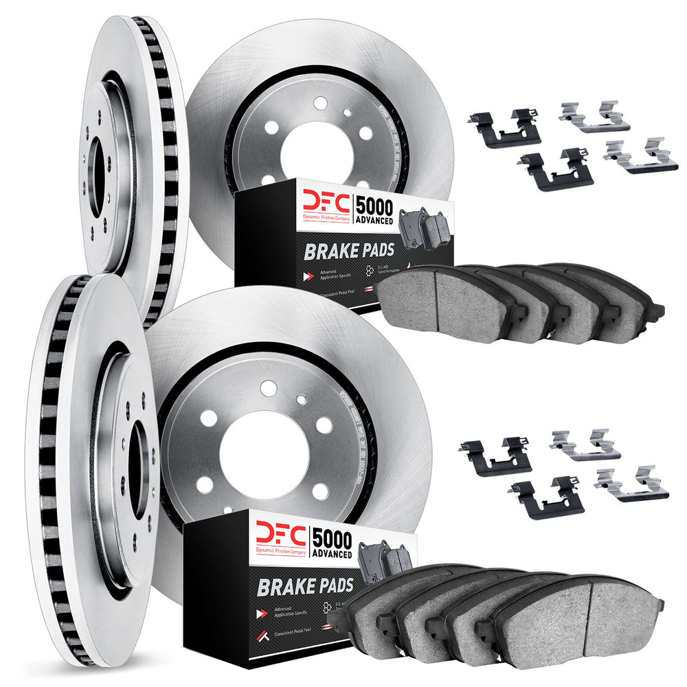 DFC 18-21 Ford Expedition Front & Rear Rotors with 5000 Advanced Brake Pads w/Hardware