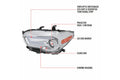 PROJECTOR HEADLIGHTS WITH SEQUENTIAL TURN SIGNAL CHROME HOUSING AND SMOKED LENS AND AMBER REFLECTORS