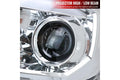 PROJECTOR HEADLIGHTS WITH SEQUENTIAL TURN SIGNAL CHROME HOUSING AND SMOKED LENS AND AMBER REFLECTORS