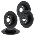 R1 Concepts Brake Rotor- Slotted - Black Fits Mercedes-Benz A190
