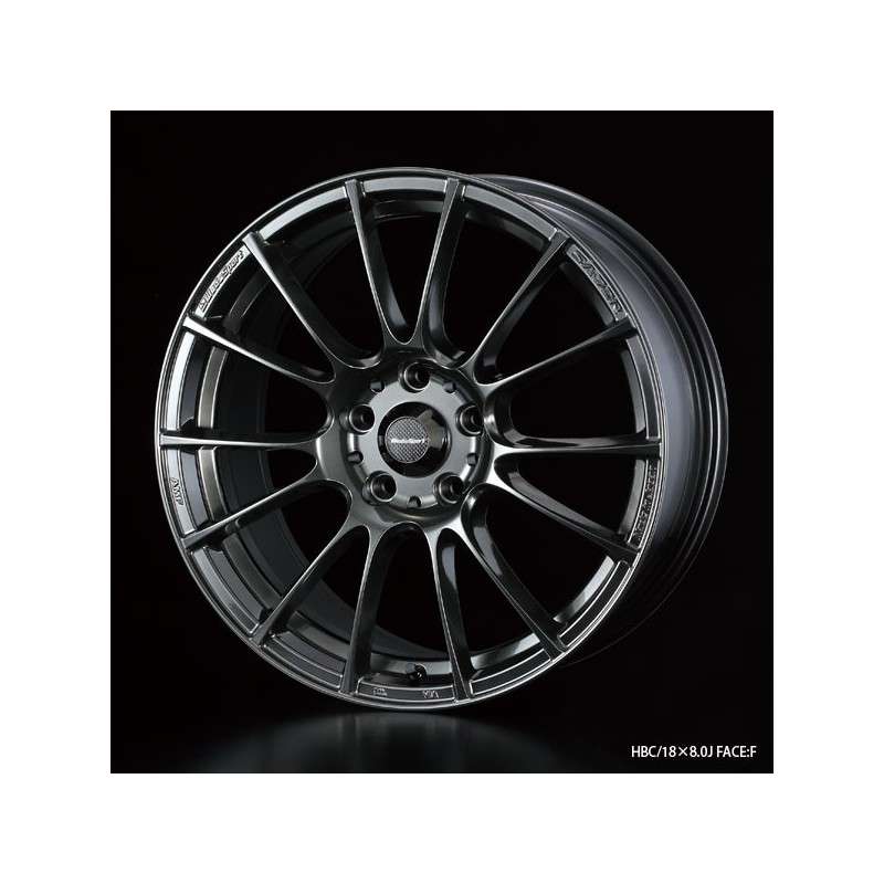 WedsSport SA-72R 18 X 8.0 55 5-114.3 HBC (Hyper Black Clear)