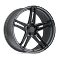 ~(27 lbs. 20X20X10)~ TSW MECHANICA 18x8.5 5/120 ET15 CB76.1 MATTE GUNMETAL W/MATTE BLACK FACE